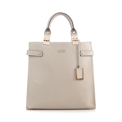 Grey gold plated tote bag